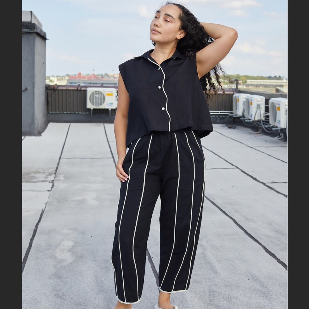 Rujuta Sheth: Moonless Night set: "Vacay" top & "Etta" pant